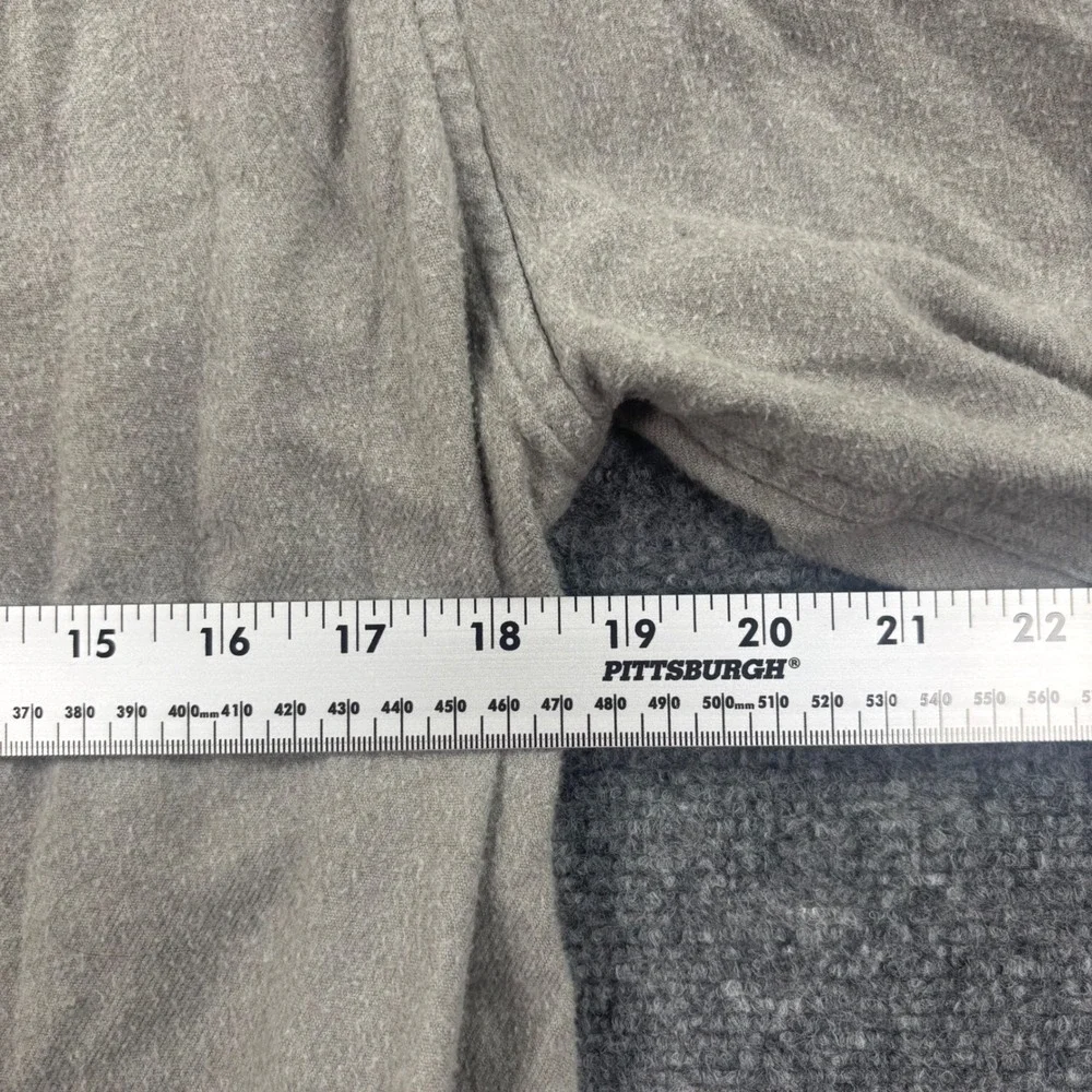 J. Crew Button Down Shirt Medium Gray Slim‎ Fit Flannel Cotton Men's